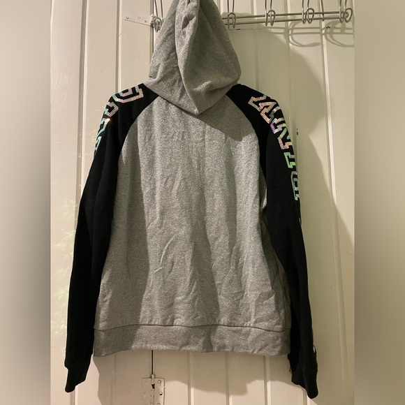 VS PINK bling metallic shine outfit SMALL joggers LARGE hoodie NWOT - Picture 5 of 13